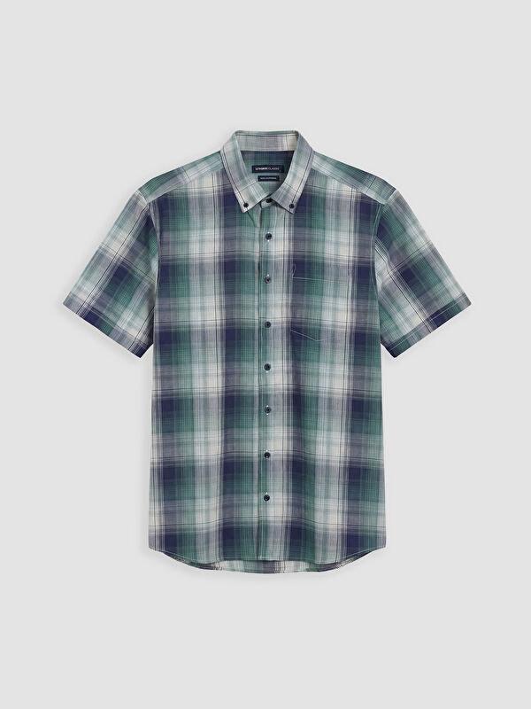 LCWAIKIKI Classic Regular Fit Ekose Poplin Erkek Gömlek