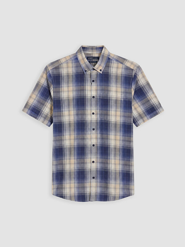 LCWAIKIKI Classic Regular Fit Ekose Poplin Erkek Gömlek