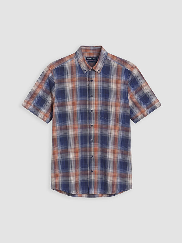 LCWAIKIKI Classic Regular Fit Ekose Poplin Erkek Gömlek
