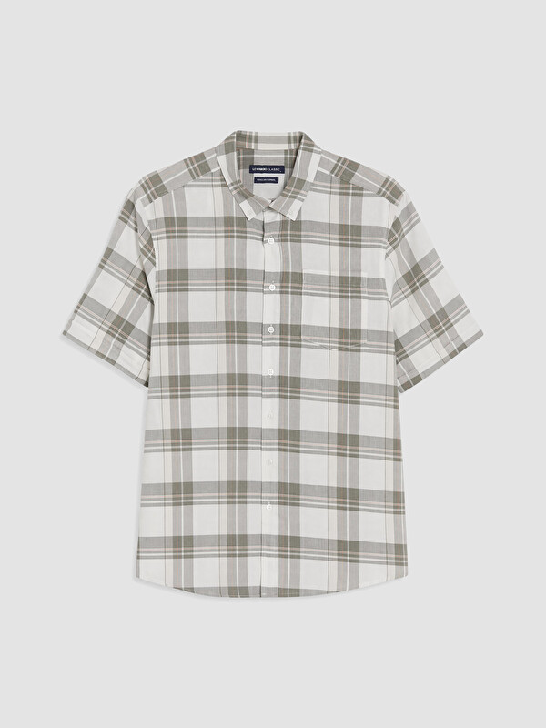 LCWAIKIKI Classic Regular Fit Ekose Poplin Erkek Gömlek
