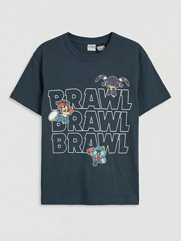 LCW Kids Bisiklet Yaka Brawl Stars Baskılı Erkek Çocuk Tişört