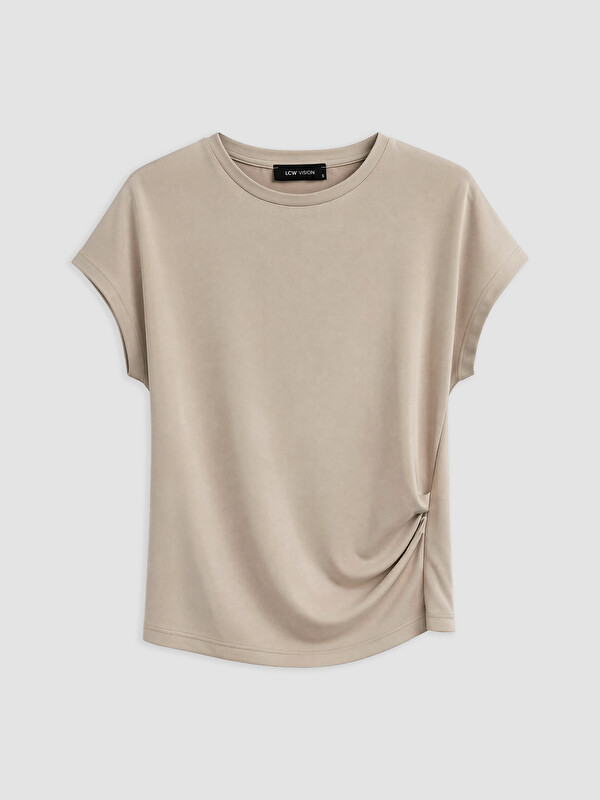 LCW Vision Woman Beige T-Shirt