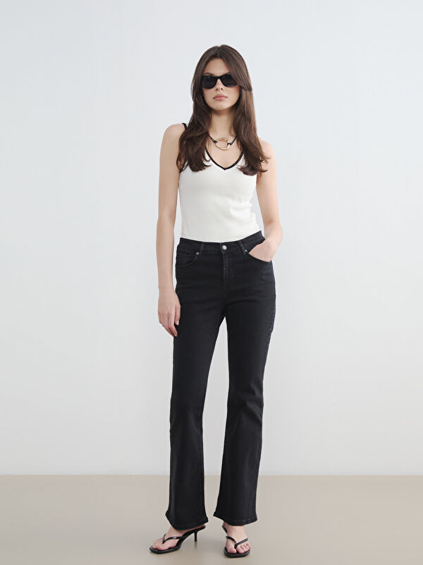 LCW Jeans Mars Flare Kadın Jean Pantolon