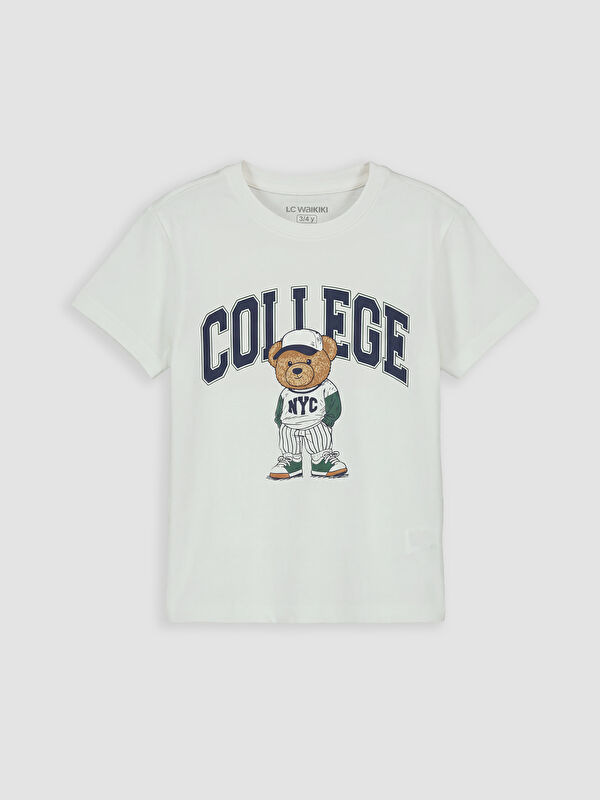LCW Kids Baskılı Erkek Çocuk Pijama Üst