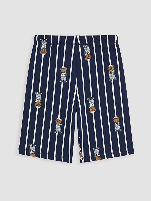 LCW Kids Çizgili Erkek Çocuk Pijama Alt Şortu