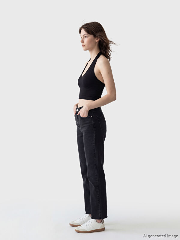 XSIDE Crop Flare Kadın Jean Pantolon