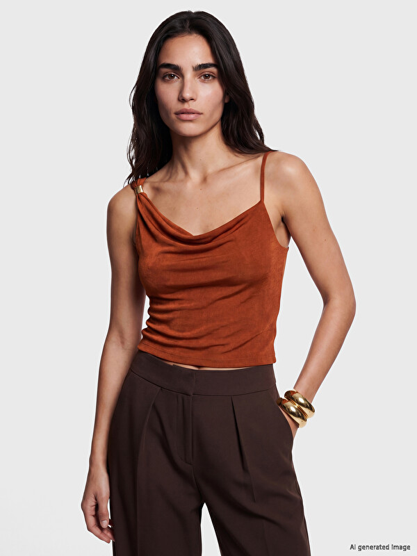 LCW Vision Bluza sa dekolteom sa naborima i bretelama