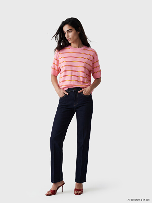 LCW Jeans Yüksek Bel Slim Fit Kadın Jean Pantolon