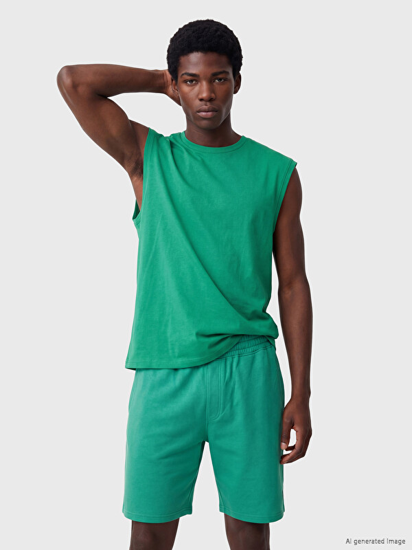 XSIDE Relaxed Fit Bisiklet Yaka Penye Erkek Tişört