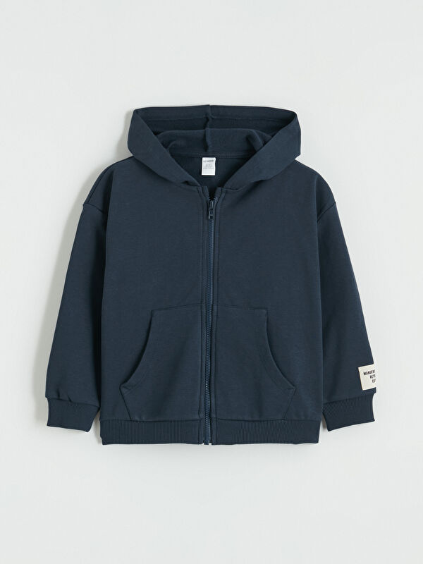 LCW Kids Kapüşonlu Erkek Çocuk Fermuarlı Sweatshirt