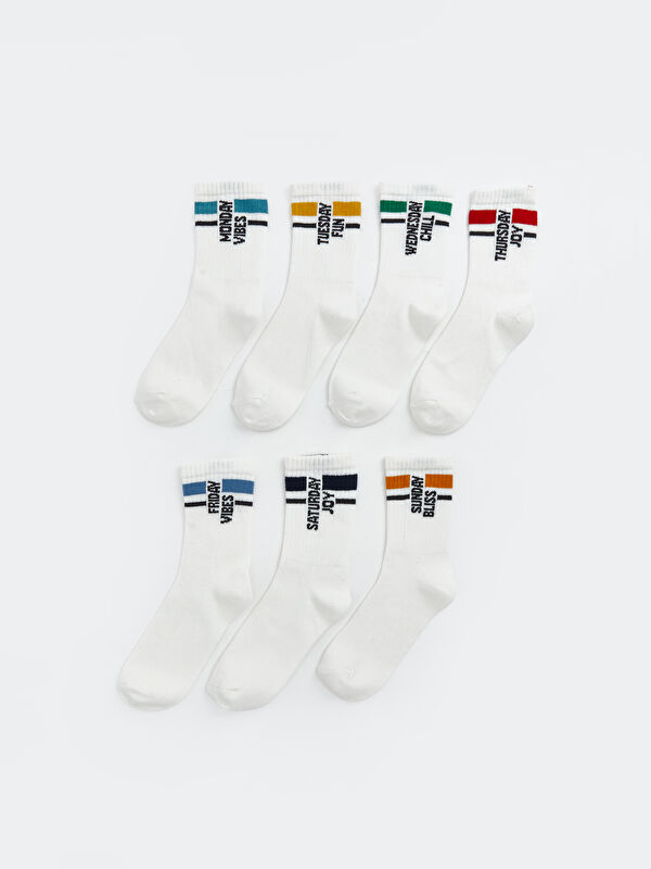 LCW Kids Printed Boys' Ankle Socks 7-Pack