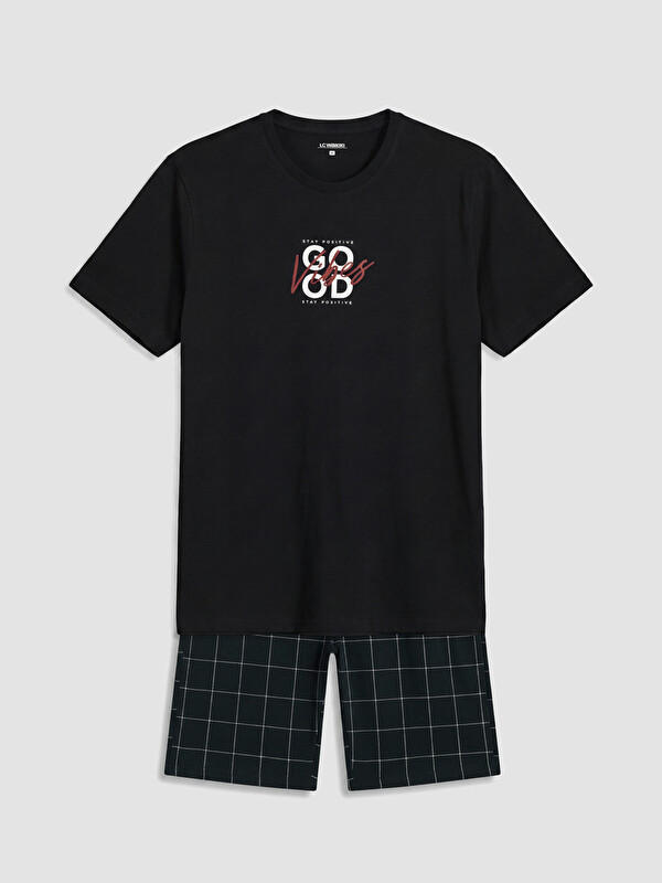 LC WAIKIKI Baskılı Erkek Şortlu Pijama Takımı