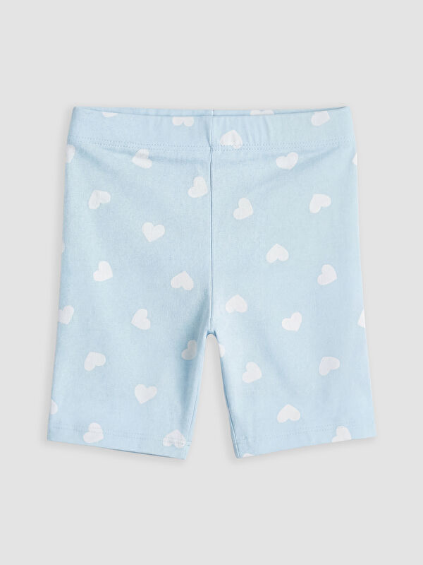 LCW Kids Kalp Desenli Kız Çocuk Pijama Şort
