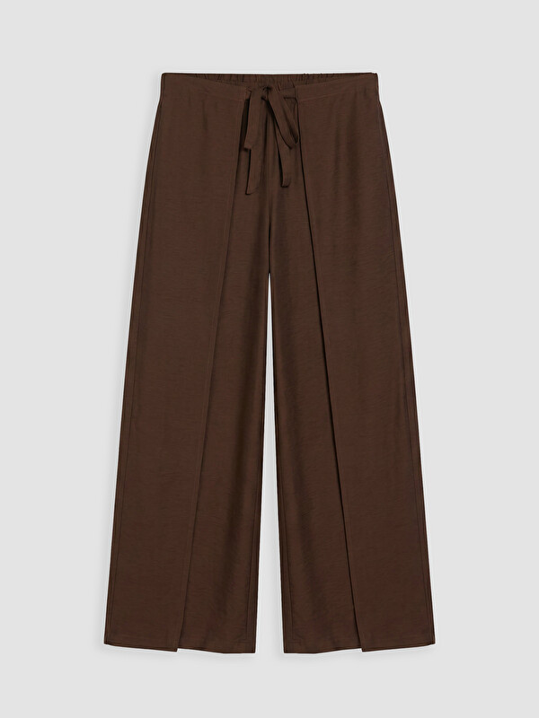 LCW Vision Elastic Waist Wide Leg Women's Trousers