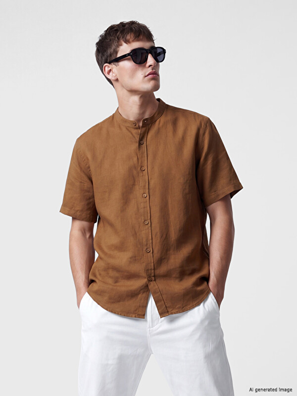 LCW Vision Regular Fit Linen Blend Men's Shirt