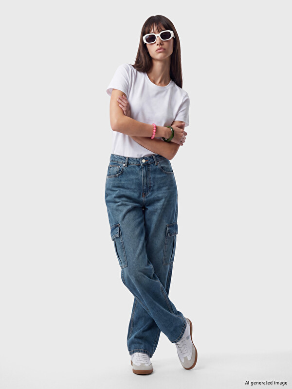 XSIDE Regular Fit Cargo Women's Jeans