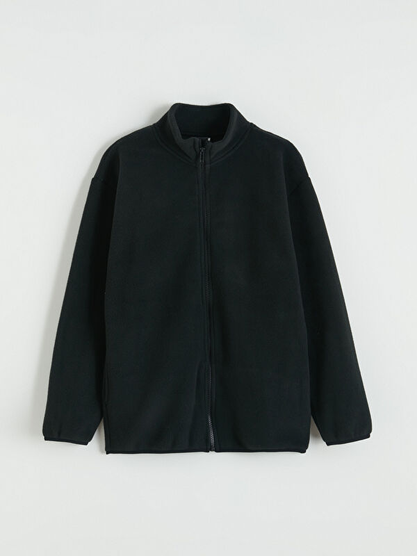 LCW Kids Dik Yaka Erkek Çocuk Polar Fermuarlı Sweatshirt