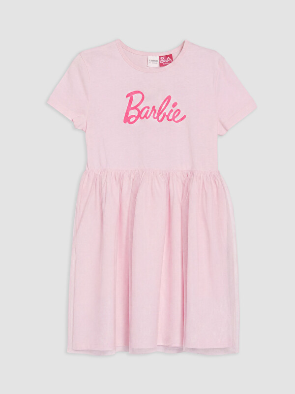 LCW Kids Barbie Baskılı Kız Çocuk Gecelik