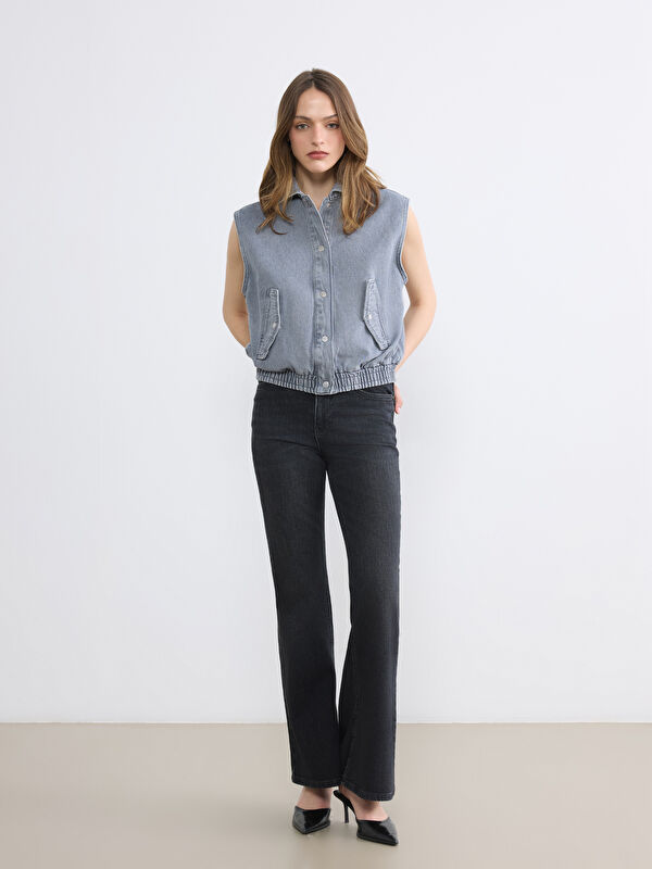 LCW Jeans Yüksek Bel Flare Kadın Jean Pantolon