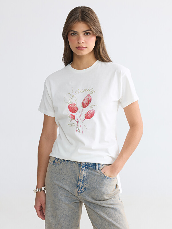 LCW EVERYDAY Crew Neck Printed Women's T-Shirt