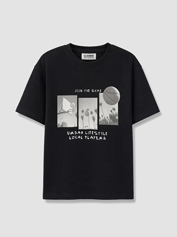 LCW Kids Crew Neck Printed Boys' T-Shirt