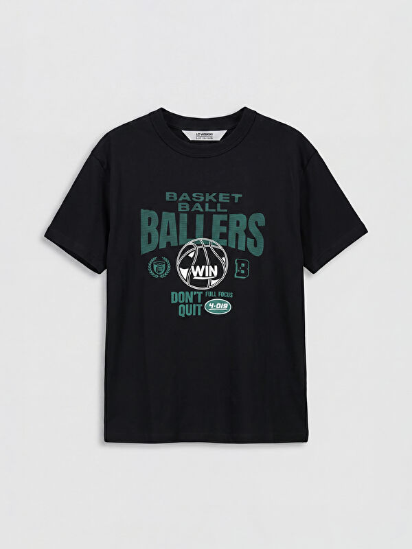LCW Kids T-shirt à col rond à manches courtes imprimé pour garçon