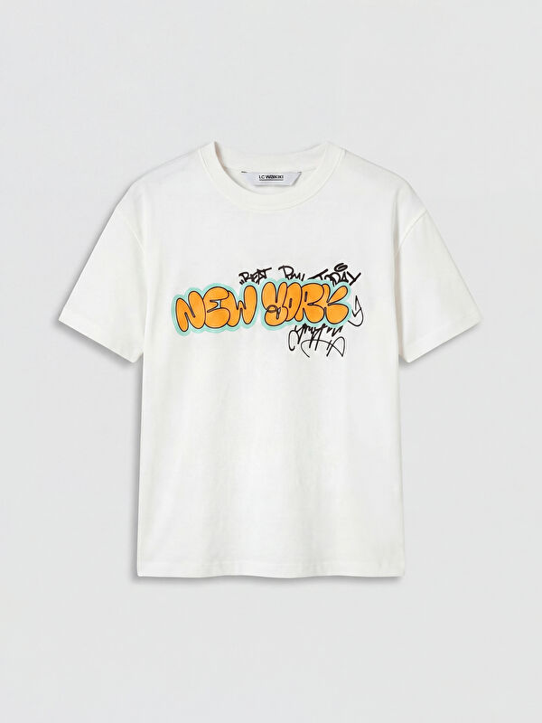 LCW Kids T-shirt à col rond New York imprimé garçon