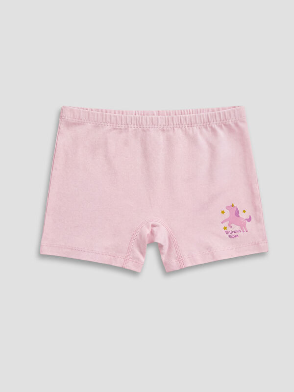 LCW Kids Baskılı Kız Çocuk Boxer
