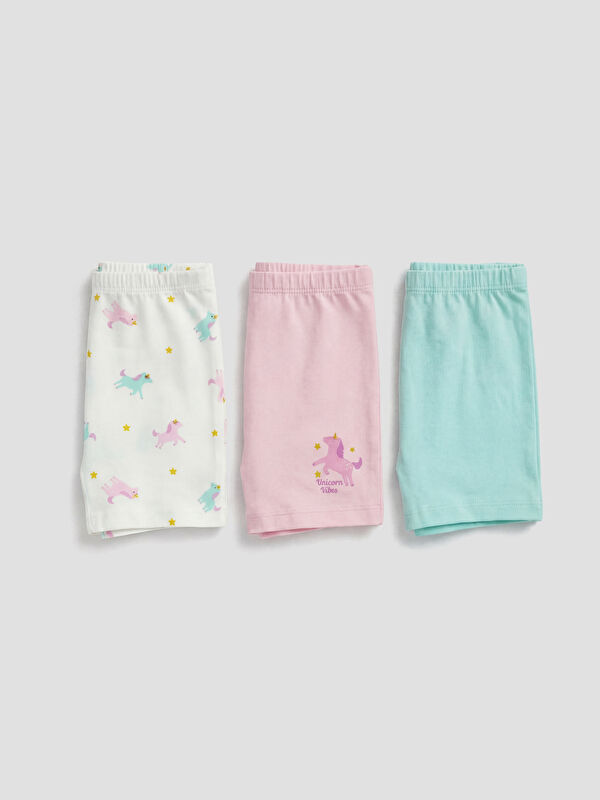 LCW Kids Baskılı Kız Çocuk Boxer 3'lü