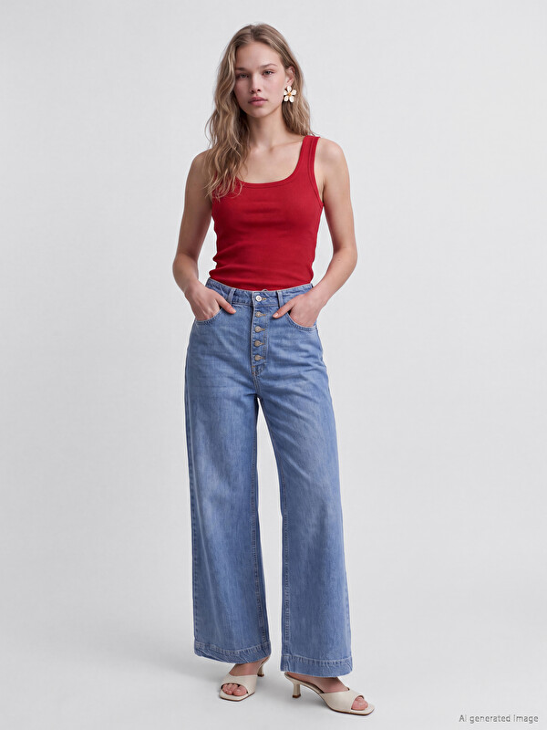 LCW Jeans Wideleg Kadın Jean Pantolon