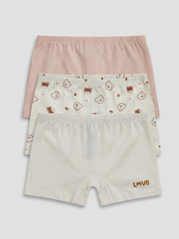 LCW Kids Kız Çocuk 3'lü Boxer