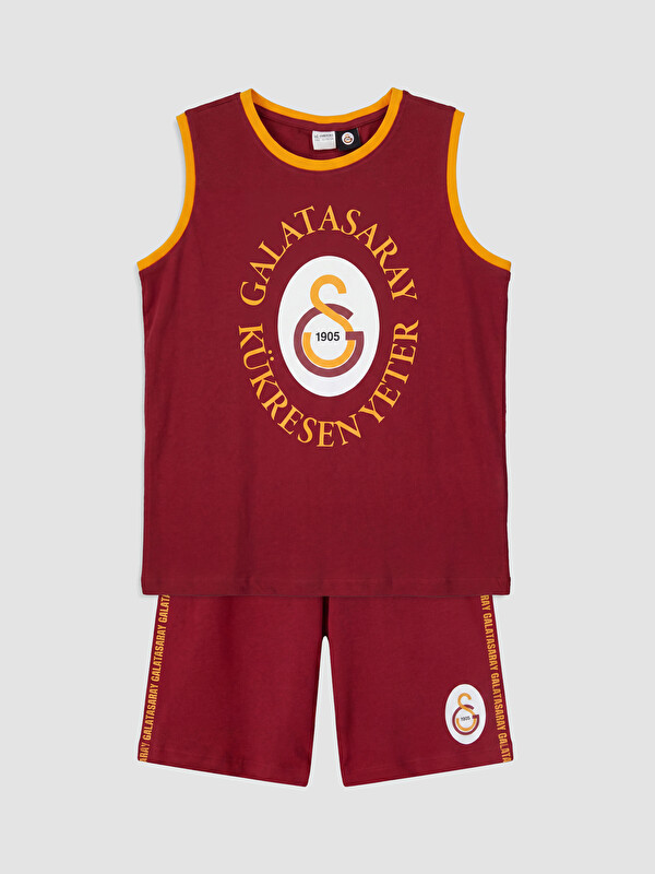 LCW Kids Galatasaray Baskılı Erkek Çocuk Şortlu Pijama Takımı