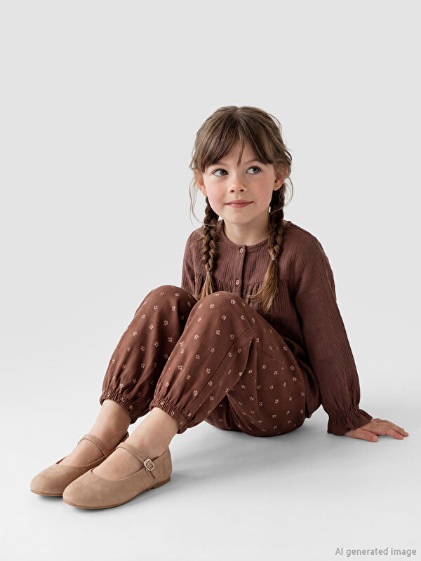 LCW Kids Kız Çocuk Bluz Ve Jogger Pantolon 2'li