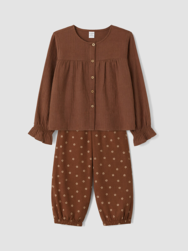 LCW Kids Kız Çocuk Bluz Ve Jogger Pantolon 2'li