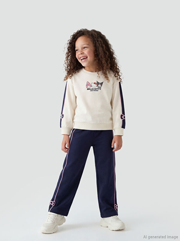 LCW Kids Hello Kitty Lisanslı Kız Çocuk Eşofman Takımı