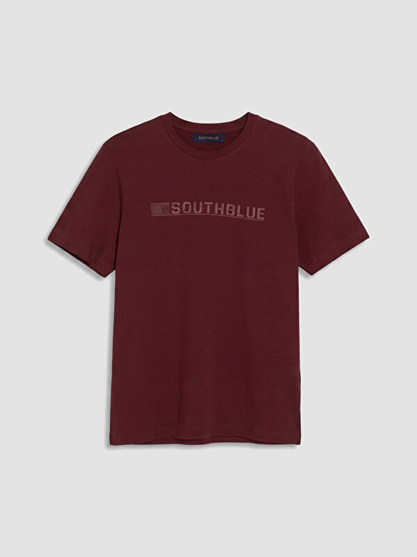 SOUTHBLUE Bisiklet Yaka Baskılı Erkek Penye Tişört