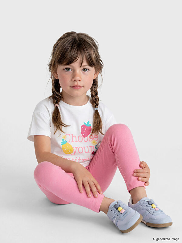 LCW Kids Baskılı Kız Çocuk Takım