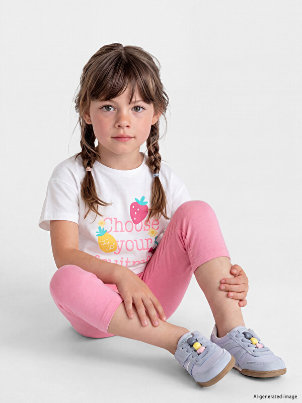 LCW Kids Комплект для девочек с принтом