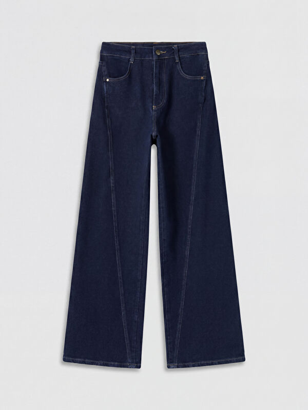 Soulife Yüksek Bel Wideleg Kadın Jean Pantolon