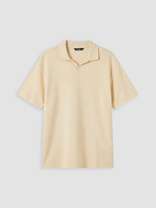 XSIDE Polo Yaka Nakışlı Erkek Tişört