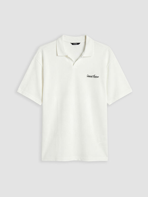 XSIDE Polo Yaka Nakışlı Erkek Tişört