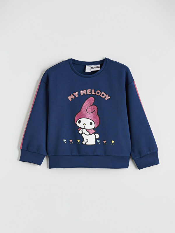 LCW baby Bisiklet Yaka My Melody Baskılı Kız Çocuk Sweatshirt