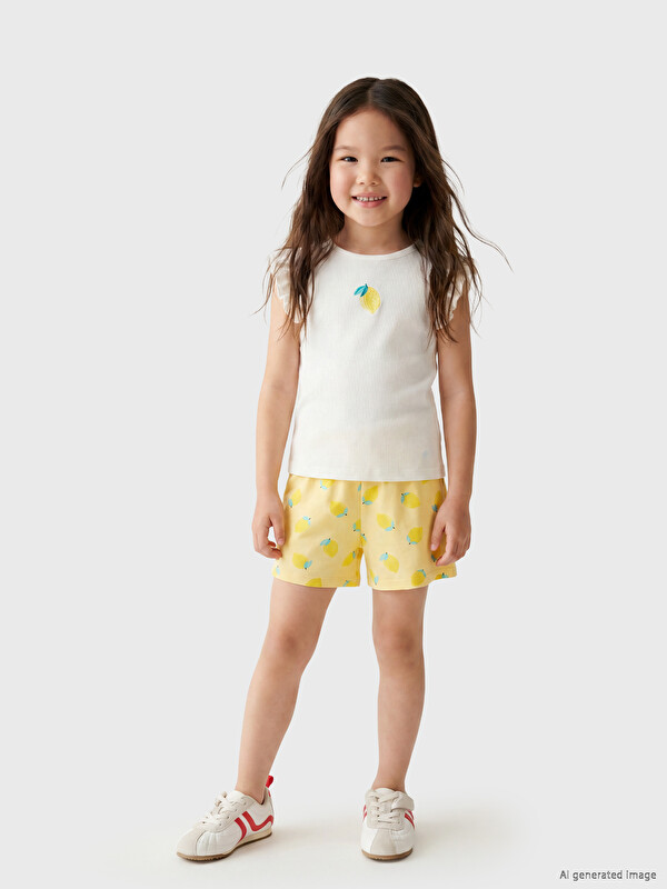 LCW Kids Lemon Printed Girls' Set