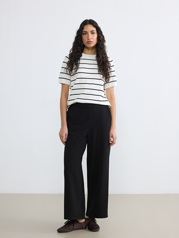 LCW Modest Beli Lastikli Loose Fit Kadın Pantolon