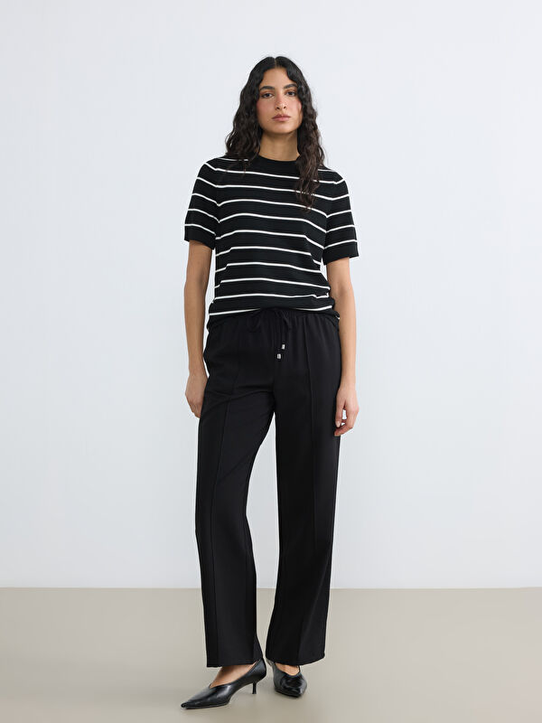 LCW Modest Beli Lastikli Loose Fit Kadın Pantolon