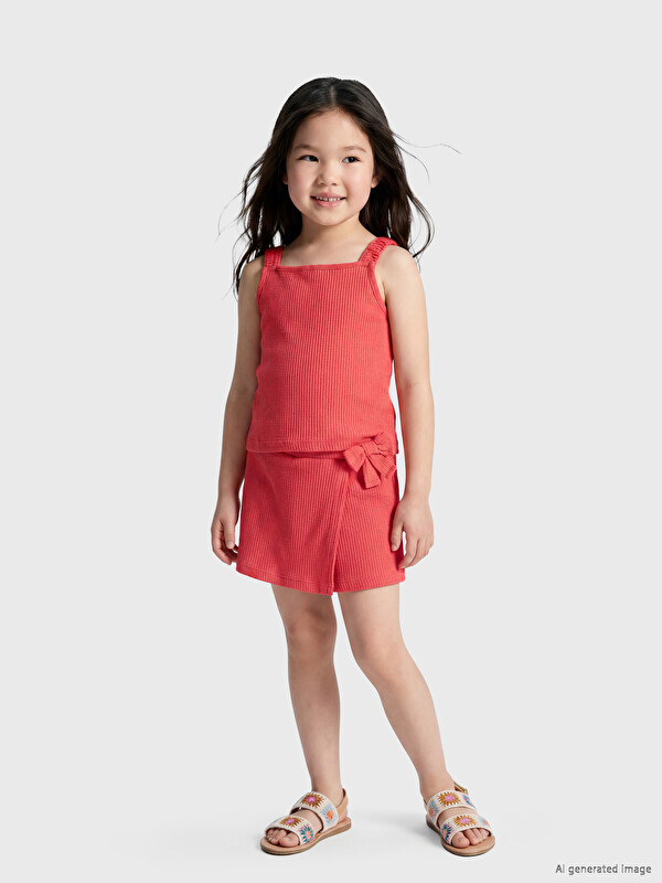 LCW Kids Kız Çocuk Şortlu Takım