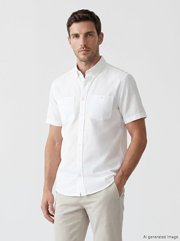LCWAIKIKI Classic Regular Fit Men's Textured Shirt