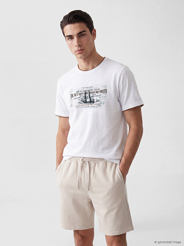 LCWAIKIKI Classic تيشيرت أبيض راجل
