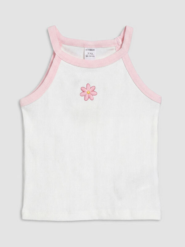 LCW Kids Çiçek Nakışlı Kız Çocuk Atlet