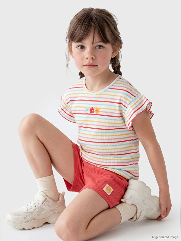 LCW Kids Kız Çocuk 2'li Şort